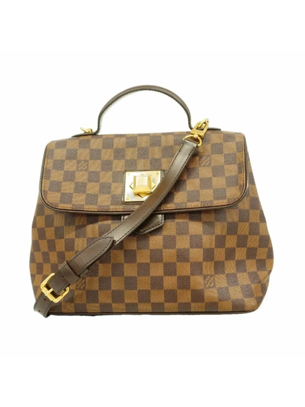 Louis Vuitton Handbag Damier Bergamo MM Ebene 2-Way